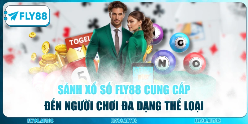 Sảnh Xổ Số Fly88 cung cấp đến người chơi đa dạng thể loại